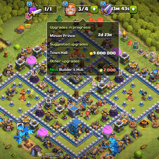 [ TH-12 MAX ] || GIANT GUANTLET || MAX LIST: MAX DEFENCES - TROOPS - WALLS || HEROS: 40-40-38-40 || FAST DELIVERY - Image 1