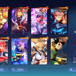 [IOS/ANDROID] CEL LVL 133 | 130 HEROES | 528 SKINS | MEGA 3 | 3 LEGEND - JJK YUJI - GON HXH - DUCATI - ASPIRANT - - Image 2