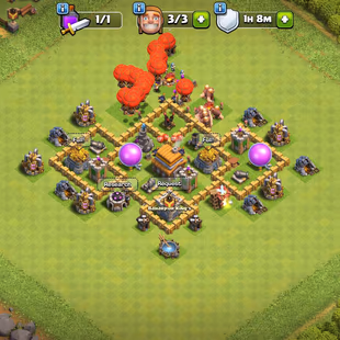 TH5 MAX | BEST DEFENSE BASE!  | 200 GEMS FREE  | EXP : 22 |  3 BUILDERS  NAME CHANGE FREE - Image 1