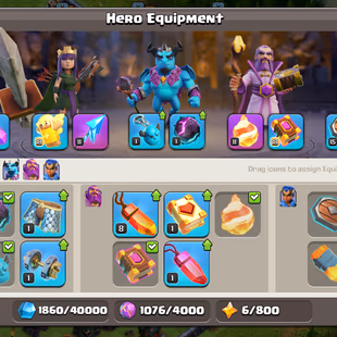 ❗[ PREMIUM TH-15 - IMPRESSIVE HEROS ]❗3X EPIC EQUIPMENT || HEROS: 76-78-46-51-30 || NICE DEF - TROOPS || BLUE WALLS - Image 6