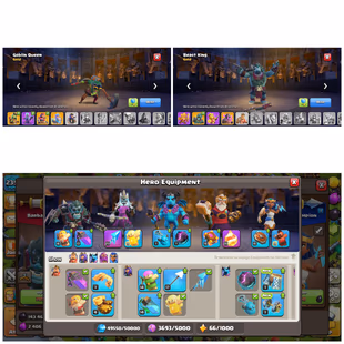 105. LEVEL-235!🔱TH17! EPIC F.A|F.B[23|20L] 800 cwl MEDALS! HEROES-80|81|70|70|40| STRONG DEFENCES! GOOD TROOPS! NC AVL! - Image 3