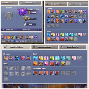 70. LEVEL-155! TH13! HEROES-58|62|42|30|10| CLOSE MAX DEFENCES! 10 HEROES SKINS! GOOD TROOPS! NC FREE! - Image 5