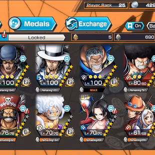 BR593-IOS+Android-Garp Full Boost+7 Ex Meta(Gear 5 v2+Kuzan+Lucci+Snake+Yamato Ace+Roger)+Good Medal+Support 138+Luffy - Image 2