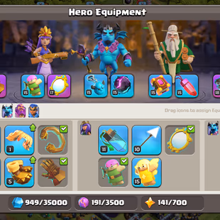 !!FULL MAX TH13!! HIGH BH-6 BUILDER!! EPIC-[GG-MAX!MM-MAX!RS-MAX!EB-MAX]!! HERO-75-75-50-50-25-(5X MAX)!! 164-XP!! SKINS - Image 7