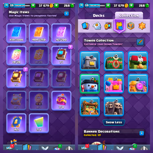 [ ULTRA PREMIUM ] RARE MINER BADGE | MAX CARD[92] ELITE[21] LOADED EVO | INSANE 12.4K TROPHY| RARE EMOTES | TOWER SKINS - Image 5