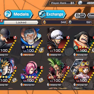BR607-IOS+Android-Garp Boost 3+5 Ex(Lucci+Akainu+Snake+Shank)+Good Medal+Support 145+Pacifista Max+Kaku+S-Bear+Egg Zoro - Image 1