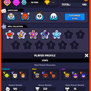 SQUAD LVL 63 | XP LVL 22 | 18 SQUAD | 32 EMOTE | 22 BATTLE MODS | 34 MONSTERS | 5 SPELLS | IOS N ANDROID | FAST DELIVERY - Image 2