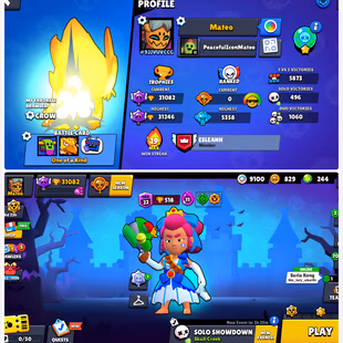 31K TROPHY | 11 HYPER AND 4 MAX TOTAL 15 MAX | 244 GEMS | 70 SKIN | 9100 BLINGS  | 8k power point - Image 1