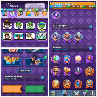 REAR LVL 66 || 9 YEAR OLD ACC || ROYAL GEMS REAR EMOT || 26 EVO || 64 ELITES || 114 CARD MAX || 135 BADGES || CHEAP ACC - Image 3