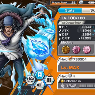 BR593-IOS+Android-Garp Full Boost+7 Ex Meta(Gear 5 v2+Kuzan+Lucci+Snake+Yamato Ace+Roger)+Good Medal+Support 138+Luffy - Image 8