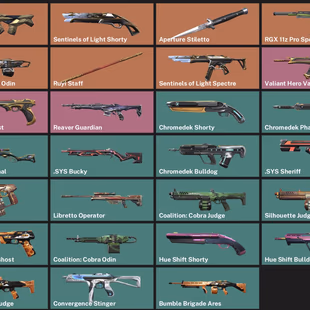 EU - LVL 35 - UNRANKED - 4 KNIVES - 40 SKINS (40,825 VP spent) Chromedek Gauntlet,  Aperture Stiletto, Sentinels of Ligh - Image 2