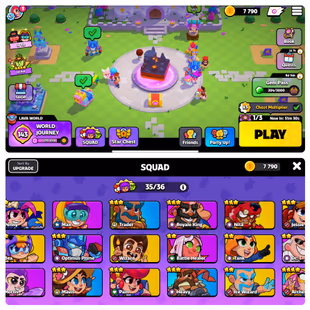 Xp(47)- Squad journey level(143)-Cool emote(68)-Leagendary character Available-Spell Collection All unlock-Cheap price - Image 3