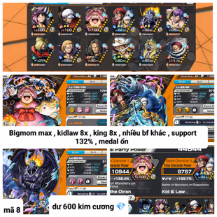 2 Ex(KidLaw-Big Mom Onigashima)-Good BF King V1-Law-Cracker-Sanji-Rayleigh-Yassop-Katakuri-SP 132.4-Good Medal-H30 - Image 1