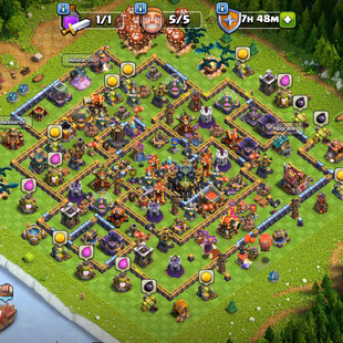 🌲[ PREMIUM TH-17 ]🌲 M.MIRROR || HEROS: 54-59-50-50-29 || DECENT TROOPS - DEFENCESS || LEVEL 15- WALLS || BEST DEAL - Image 1