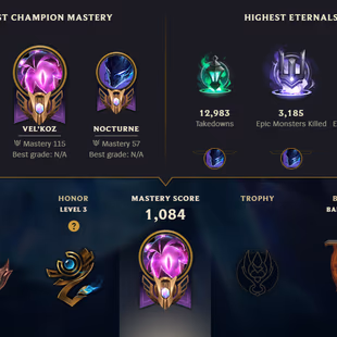 PAX Skins-EUNE-Level 723-Gold IV-162 Skins-25995 BE-20 RP-Honor Level 3-Full Champs-Vel'Koz:1.28MptsVictorious J4 &Janna - Image 4