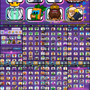 [WORLD RARE XP-70]ALL 121 MAX 81 ELITES-S1 SHARK TOWER - 200 EMOTES[GHOST CRY - PEKKA BALLON]9 YR OLD RANK UC- CUP15K - Image 5