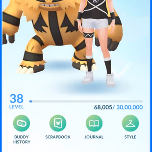 LEVEL 38 [] 2019 [] LUCKY CHARIZARD l 17 COSTUME ( RARE PIKACHU ALSO) [] LEGENDARY 105 [] SHINY 21 [] POKEMON 509 - Image 1