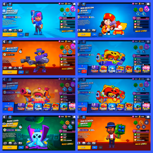 STAR SHELLY || 77k TROPHIES || 2018 CREATION || ALL 93 BRAWLERS || 38 HYPER CHARGE || OG AND PREMIUM SKINS || 263 SKINS - Image 4