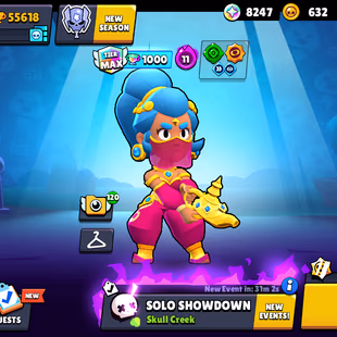 💎55.6k Trophy RARE [ 185 SKINS ]🔰 | 19 MAXED | 9 HC || 89 BRAWLERS || BEST ACC-FULL SAFE ACC-PC-IOS-MAC - Image 1