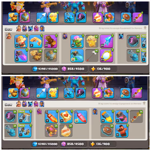 TH16 SEMI MAX 💕 HERO'S 71-81-60-55-19 💕 6x EPIC EQUIPMENTS | HIGHLY STACKED ORE COLLECTION | INSTANT DELIVERY - Image 4
