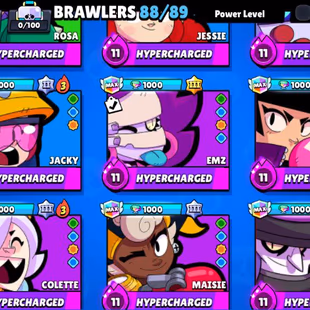 69K+ TROPHIES | 25+ MAXED BRAWLERS | 88/89 ALL BRAWLERS UNLOCKED | 160+ PREMIUM SKINS - Image 3
