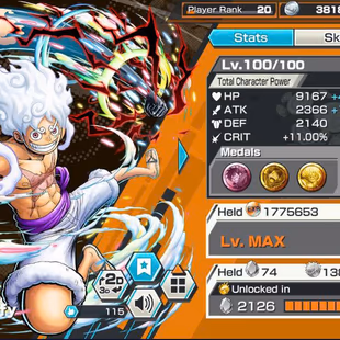 BR635-IOS+Android-Gear 5 v2 Boost 3+1.473 Fragment+Akainu Max+Good Medal+Support 147+Jimbei+Rayleigh Max+S-Hawk Max - Image 8