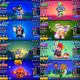 55 Brawler||Trophy 25k||Max brawler 11||Skin 48||Hayperchrad 6||Gem's 17||Coin 1k||Bling 500|| - Image 4