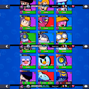 B1796||Trophy:19899||Total:47-92||All Brawler Good Level||Skin-Rare:9-Super Rare:13-Epic:6-Legendery:1||Best Deal - Image 5