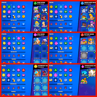 STAR SHELLY || 77k TROPHIES || 2018 CREATION || ALL 93 BRAWLERS || 38 HYPER CHARGE || OG AND PREMIUM SKINS || 263 SKINS - Image 6