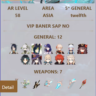 R275-ASIA-AR58-Xianyun-Nahida-Tighnari-Raiden-Kazuha-Ayaka-Hutao-Xiao-Mona-Jeans-Diluc-Albedo-Weapon: 7 - Image 3