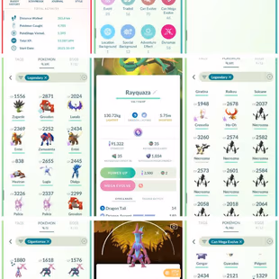 D1 | Level50 | 69 Legendary | 44 Shiny | 2 Shiny Legend | Ultra Rare Special Background Shiny Gmax Toxicity | Mega Rayqu - Image 1