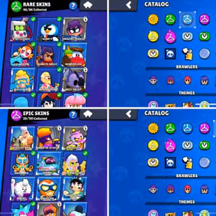 31K Trophies LVL81 | 74-99 Brawlers | 19 Max Brawlers - 6 Hypercharged | 116 Skins | 244 Pins | 162 Icons | 99 Sprays - Image 5
