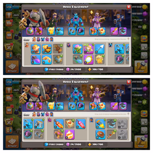 TH 16 semi max | Heros-57-75-41-50-32 | th16 max | 500 cwl madel | equipment good | golden  walls | xp-170  | 36 - Image 5