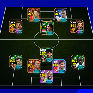 3291+ Team I MSN(Prime)I CR7 107 I Bale 107 I Rijkaard 107 I Cruyff 106 I Van Dijk 105 I Maldini 105 I Thuram 105 I Pele - Image 2