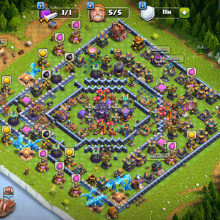 ❗[ PREMIUM TH-15 - IMPRESSIVE HEROS ]❗3X EPIC EQUIPMENT || HEROS: 76-78-46-51-30 || NICE DEF - TROOPS || BLUE WALLS - Image 1