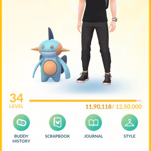 LEVEL 34 [] LEGENDARY 102 [] SHINY 16 [] POKEMON 308 - 6 SHINY LEGENDARY - 5 COSTUME - CHEAP - Image 1