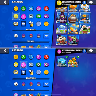 36K Trophies LVL49 | 75/99 Brawlers | 13 Max Brawlers - 13 Hypercharged | 118 Skins | 233 Pins | 170 Icons | 105 Sprays - Image 6