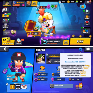 32K Trophies LVL170 | 78-93 Brawlers | 13 Max Brawlers - 9 Hypercharged | 90 Skins | 187 Pins | 135 Icons | 78 Sprays - Image 3