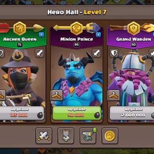 CLOSE MAX TH13 || LEAGUE KING || 1477 MEDAL || EPIC [RS 18] [GG SB FA 17] || HEROES 75-75-50-22 || BH-7 || NC YES - Image 8