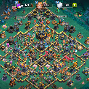 CU953 TH17 Xp 272 | 100 BK | 100 AQ | 85 MP | 75 GW | 50 RC | Walls Def Max | Pumpking Graveyard Scenery | 4 hero Ski - Image 1
