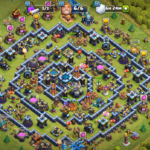 [SUPER RARE] TH13 |! NOTHING LEFT |! 6 BUILDER |! 350 CWL MEDAL |! EQUIPMENT GG-SB-AF-FA-FB-EB |! 1270 WAR STAR |! BH-9 - Image 2