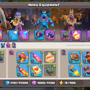 ❗[ PREMIUM TH-17 ]❗11X EPIC EQUIPMENT || HEROS: 90-90-66-65-40 || STRONG DEF - TROOPS || LEVEL 16 WALLS - Image 6