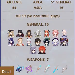 R297-ASIA-AR59-Navia-Wriothesley-Dehya-Nahida-Nilou-Yae Miko-Kokomi-Raiden-Yoimiya-Ayaka-Zhongli-Venti-Qiqi-Mona-Keqing - Image 2