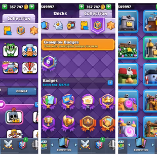 LAVEL 60-TROPHY 10000- 86 MAX CARDS-17X Evo-ELITE CARD 25X-EMOTES 139-14X KT TOWER SKIN-128 BADGES-Cheap - Image 2