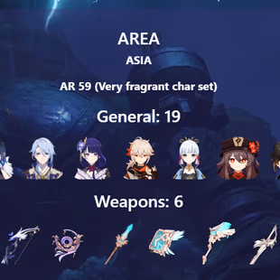 R242-ASIA-AR58-Neuvillette-Alhaitham-Nahida-Nilou-Tighnari-Yae Miko-Raiden-Kazuha-Eula-Hutao-Qiqi-Mona-Keqing-Jean-Diluc - Image 3