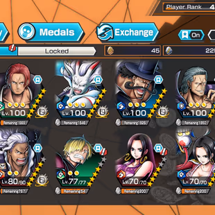 4 Ex(Zoro-Shanks Red-Yamato Hybrid-Roger new)-Good Medal-SP 147%-King Max-Ben Beckman Max-King Alber-Vista max-HP744 - Image 1