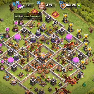 [ TH-11 FULL MAX - 2500 MEDALS FUL ] || 10'000 GEMS || MAX DEFENCES - TROOPS - WALLS MAX || HEROS: 41-50-30-20 || - Image 3