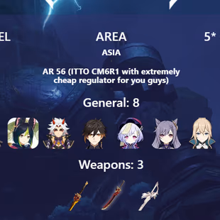 R286-ASIA-AR56-Dehya-Tighnari-Arataki-Zhongli-Qiqi-Keqing-Jeans-Diluc-Weapon: 3 - Image 2