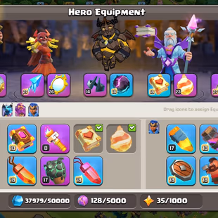 Th16 [3-League Skin] | Hero-92-94-70-45 | Max Defence | Wall Full Max | 3-Epic Max-2 Epic-26-Lvl-20 | XP 225 | NC-Yes | - Image 7