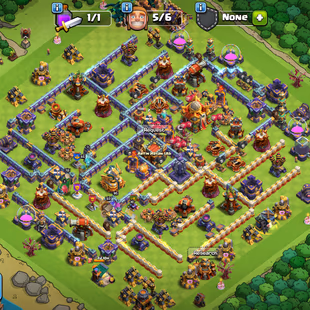 TH 16 || 3 HEROES MAX|| BK 83 AQ 95 GW 70 RC 45 MP 57 || WAR STARS 1675 || 8 EPIC EQUIPMENTS || 8 HERO SKINS - Image 1